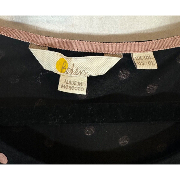 BOHO AmeliePINK Dots Print Stretch Dress BODEN Size US 6L Long Gently Worn A1 - Picture 4 of 7